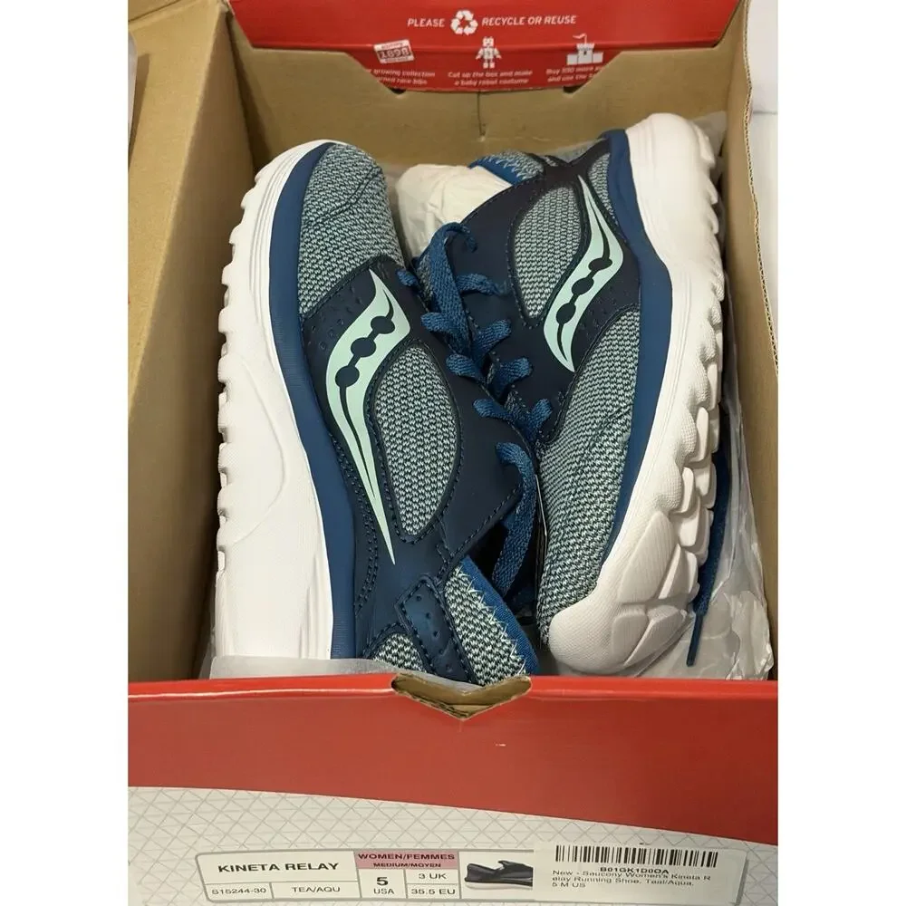 Brand New! Saucony Kineta Relay S15244-30 Teal/Aqu Size Women 5
